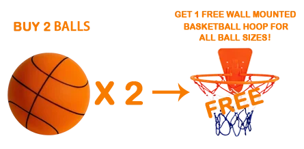 buy 2 silent foam basketballs get 1 free wall mounted basketball hoop