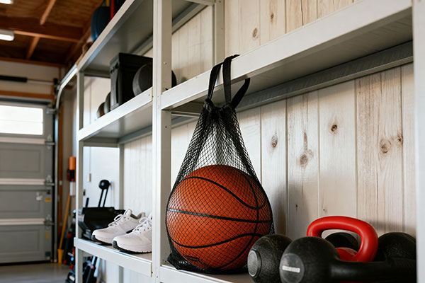 Silent basketballs are stored in dedicated ball bags